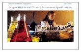 Oregon igh School Science Assessment … Oregon Science Test Specifications and Blueprints Oregon Department of Education Office of Teaching and Learning Table of ontents Introduction