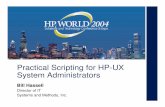 Practical Scripting for HP-UX System Administrators · Practical Scripting for HP-UX System Administrators Bill Hassell Director of IT Systems and Methods, Inc.