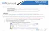 Quick Start Guide - Roland Care Service & Support | Rolandsupport.rolanddga.com/docs/documents/departments... ·  · 2017-10-20Quick Start Guide October 20, ... t he installation