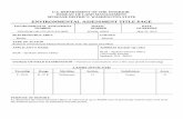 ENVIRONMENTAL ASSESSMENT TITLE PAGE · ENVIRONMENTAL ASSESSMENT TITLE PAGE. ENVIRONMENTAL ASSESSMENT NUMBER . ... previously dumped mine waste rock piles in the Queen …