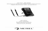 METREL MD 9020 Electrical & Electronic Bench and Field ... · Electrical & Electronic Bench and Field Service Digital Multimeter with Temperature ... out the parasitic ... battery