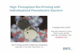 High Throughput Bio-Printing with Individualized ... · High Throughput Bio-Printing with Individualized Piezoelectric Ejectors ... – 8 companies based on early PARC research: ...