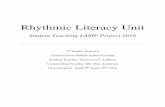 Rhythmic Literacy Unit - Francesca LaRosa · Rhythmic Literacy Unit ... Vocabulary List ... incorporating these rhythmic terms while reading Takadimi exercises on ...