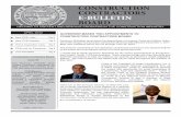 CONSTRUCTION CONTRACTORS E-BULLETIN BOARD · CONSTRUCTION CONTRACTORS E-BULLETIN BOARD HELPING TO PREVENT AND RESOLVE PROBLEMS IN THE CONSTRUCTION INDUSTRY ... Bill Boyd Education