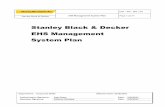 EHS Management System Plan - Stanley Black & Decker€¦ · EHS – MS - 001 / 05 Stanley Black & Decker EHS Management System Plan Page 1 of 27 Department: Corporate EH&S Effective