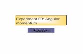 Experiment 09: Angular momentum - MIT … 09: Angular momentum ... tachometer generator to channel B of 750. ... For your report, calculate I R: up up down R mr g r I