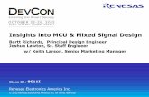 Insights into MCU & Mixed Signal Design - Renesas e … into MCU & Mixed Signal Design Joshua Lawton, ... • IC specification and requirements development, ... Creation of Layout