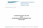 CERTIFICATE OF AIRWORTHINESS ISSUE of Airworthiness.pdf · CERTIFICATE OF AIRWORTHINESS ISSUE Civil Aviation Authority of Botswana AIRWORTHINESS ADVISORY CIRCULAR. AAC-007 Revision: