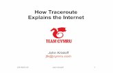 How Traceroute Explains the Internet - Team Cymru · CHI-NOG 05 John Kristoff 1 How Traceroute Explains the Internet John Kristoff jtk@cymru.com