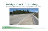 Bridge Deck Cracking - Washington State Department of ... 1. Document the difference in cracking between bridge decks constructed using the traditional WSDOT specification and those
