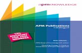APM Publications catalogue - Association for Project Management ·  · 2016-09-27Governance of Project Management APM Publications catalogue OUNT 10% FOR APM MEMBERS. 2 Contents