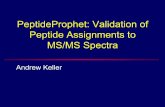 PeptideProphet: Validation of Peptide Assignments to MS/MS ...tools.proteomecenter.org/course/lectures/0501-Day2.keller.pdf · • Need to validate peptide assignments to MS/MS spectra