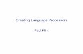 Creating Language Processors - CWIhomepages.cwi.nl/~paulk/courses/AdvancedProgramming/LanguageP… · Assembly Language ... textual result after a program transformation. 14 An EXP