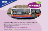 Dunstable area timetable - CB Travel Choices · Dunstable area timetable ... 01525 222 331 Mumford Lodge, 165a Castle Hill Road, Totternhoe LU6 1QQ ... Bus stops and shelters 18 Lost