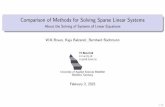Comparison of Methods for Solving Sparse Linear Systems ... · Comparison of Methods for Solving Sparse Linear Systems About the Solving of Systems of Linear Equations Willi Braun,