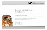 Service Management – Introduction - uni-saarland.deiss.uni-saarland.de/workspace/documents/dlm_1...Service Management – Introduction Univ.-Prof. Dr.-Ing. Wolfgang Maass Chair in