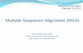 Multiple Sequence Alignment (MSA) - Vanderbilt Universitybioinfo.vanderbilt.edu/zhanglab/lectures/AB2014Lecture03.pdf · The principle of dynamic programming in pairwise alignment
