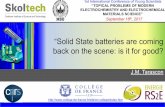 ELECTROCHEMISTRY AND ELECTROCHEMICAL …crei.skoltech.ru/app/data/uploads/sites/28/2017/03/J.-M.-Tarascon... · 1st International Conference of Young Scientists ... Demonstrate electrolysis: