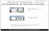 Reverse Osmosis - Water Softeners from Ontario Soft Water ... · Introduction Please read this entire service guide prior to beginning installation. The Ontario Soft Water reverse