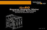 Reverse Osmosis Water Treatment Systems - … Water/WaterGroup...#54955 Rev. 1/12 MacRO Reverse Osmosis Water Treatment Systems Operating and Maintenance Manual