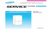 Bottom-Mounted Freezer Model: RB2055SL ... Freezer SAMSUNG Home Appliance Service SAM0055 2 IMPORTANT SAFETY NOTICE The service guide is for service men with adequate backgrounds of