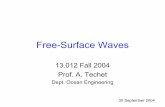 Free-Surface Waves - Massachusetts Institute of Technologyweb.mit.edu/13.012/www/handouts/Free-Surface Waves.pdf · free surface waves we need to understand the ... kdk δωω δ