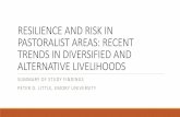 RESILIENCE AND RISK IN PASTORALIST AREAS: …africaleadftf.org/wp-content/uploads/2016/09/RESILIENCE-AND-RISK... · TRENDS IN DIVERSIFIED AND ALTERNATIVE LIVELIHOODS ... Land/resource