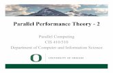 Parallel Performance Theory - 2 - University of Oregonipcc.cs.uoregon.edu/lectures/lecture-4-performance.pdf ·  · 2014-11-11" Examples # Numerical integration # ... BSPlib is a