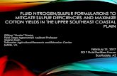 FLUID NITROGEN/SULFUR FORMULATIONS TO … · fluid nitrogen/sulfur formulations to mitigate sulfur deficiencies and maximize ... 2ǂ urea 100 80 0 100:0 -