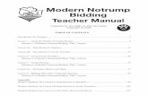 Modern Notrump Bidding - Your Best Partner in Bridgeweb2.acbl.org/documentLibrary/teachers/ModernNTteacherManual.pdf · Teaching the Modern Notrump Bidding Play Course The lesson