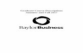 Graduate Course Descriptions - Baylor University · ACC 5121 Accounting Planning Charles Stanley ... A one-hour graduate career development course designed to introduce personal accountability,