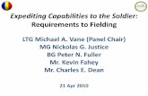 Expediting Capabilities to the Soldier: … Capabilities to the Soldier: Requirements to Fielding LTG Michael A. Vane (Panel Chair) MG Nickolas G. Justice BG Peter N. Fuller Mr. Kevin