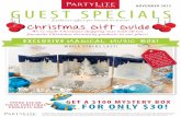 NOVEMBER 2015 GUEST SPECIALS - PartyLite · from the Christmas Gift Guide products on this flyer. ... GUEST SPECIALS ... Tealight Tree Centrepiece $90.00 P91607 Peace Angel $85.00