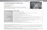 8 TEACHER’S GUIDE Lessons About Lightning - … · LESSON 8 TEACHER’S GUIDE Lessons About Lightning ... before you hear the sound (thunder) ... Based on your observations of the