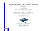 Quantum Theory of Molecular Electronic - San Diego ...kimb/Lectures.pdf · Chemistry 185/285 Quantum Theory of Molecular Electronic Structure Peter R. Taylor San Diego Supercomputer