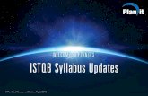 WELCOME TO PLANIT’S ISTQB Syllabus Updates · ISTQB Syllabus Updates ... ISTQB Advanced Test Manager (NEW) 3 – 14 Jun* $2,600 + GST ISTQB Foundation Certificate 11 – 13 Jun