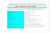 HOUSTON COMMUNITY COLLEGE PRINCIPLES OF ACCOUNTING … ·  · 2016-01-28... and overhead through a process costing system. ... To understand activity-based costing and how it differs