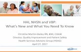 HAI, NHSN and VBP: What’s New and What You Need …greatplainsqin.org/wp-content/uploads/2017/05/D1-NHSN-SLIDES_508.pdfHAI, NHSN and VBP: What’s New and What You Need To Know Christine