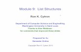 Module 9: List Structures - Washington University in St. Louiscytron/cse131/slides/9.pdf · Department of Computer Science and Engineering ... a form of recursion ... 33 Roundtable