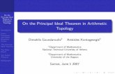 On the Principal Ideal Theorem in Arithmetic …users.uoa.gr/~kontogar/talks/GkountPSATHA.pdfPrincipal Ideal Theorem in Arithmetic Topology ... Seifert Theorem Bibliography On the