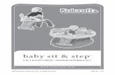 baby sit & step - Crib Mattress | Umbrella Strollers | … a la base y sitúe el producto sobre una superficie plana y nivelada. † NUNCA levante o cargue este producto con el niño