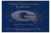 The Masonic Letter G - Mt. Anthony Lodge #13 - Bennington, … Paul Foster - Masonic Letter G.pdf · THE MASONIC LETTER G An Interpretation It is difficult to determine when the letter