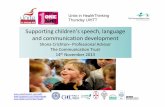 Supporting children’s speech, language and … Session 25 - 14-11... · Supporting children’s speech, language and communication development ShonaCrichton–Professional Advisor