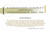 KANDIYOHI COUNTY ZONING ORDINANCE NO. 9A€¦ · KANDIYOHI COUNTY ZONING ORDINANCE NO. 9A PREAMBLE An Ordinance requiring permits for buildings, structures and the uses thereof; for