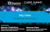 Big Data - Experian to extracting value from big data ... merchandising success 1 $ 50% of ... Big Data @ Work study prepared by IBM Institute for Business Value