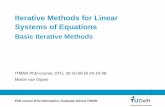 Iterative Methods for Linear Systems of Equations - TU Delftta.twi.tudelft.nl/nw/users/gijzen/CURSUS_DTU/LES1/TRANSPARANTEN/... · Iterative Methods for Linear ... Templates for the