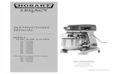 INSTRUCTIONS MANUAL - Bakedeco€“ 3 – INSTALLATION, OPERATION AND CARE OF LEGACY 12 & 20-QUART MIXERS SAVE THESE INSTRUCTIONS GENERAL The legacy 12-quart mixer is a bench-type