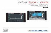 ATyS D10 / D20 - socomec.com · ATyS D10 / D20 Afficheurs déportés Remote interface Instruction manual FR EN  Download, brochures, catalogues and technical manuals from: