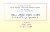 Track A: Ontology Integration in the Internet of Things ...ontolog.cim3.net/file/work/OntologySummit2015/2015-03-26...reaction in a network-centric situation awareness environment.