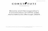 Bosnia and Herzegovina's Constitution of 1995 with ... · constituteproject.org PDF generated: 17 Jan 2018, 15:47 Bosnia and Herzegovina 1995 (rev. 2009) Page 2 Table of contents